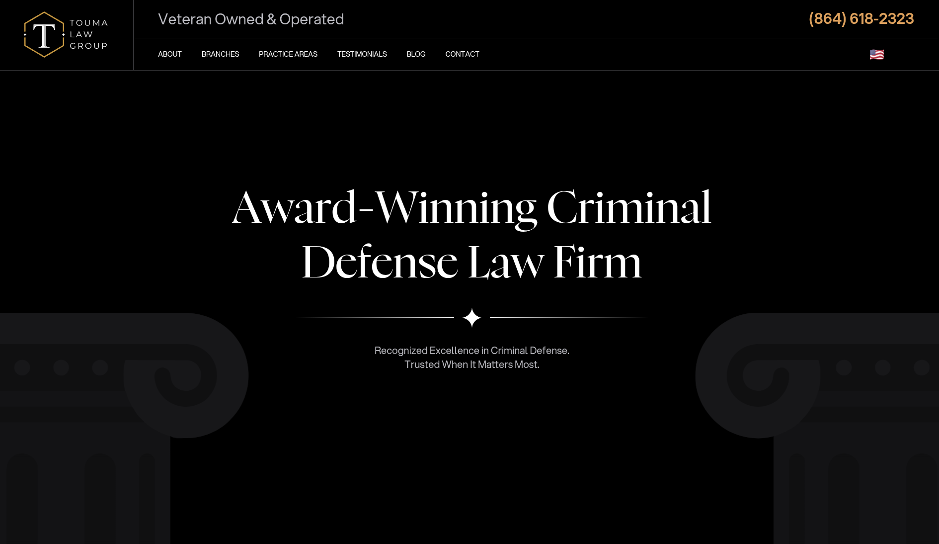 Vista previa de un sitio web profesional para Touma Law Group